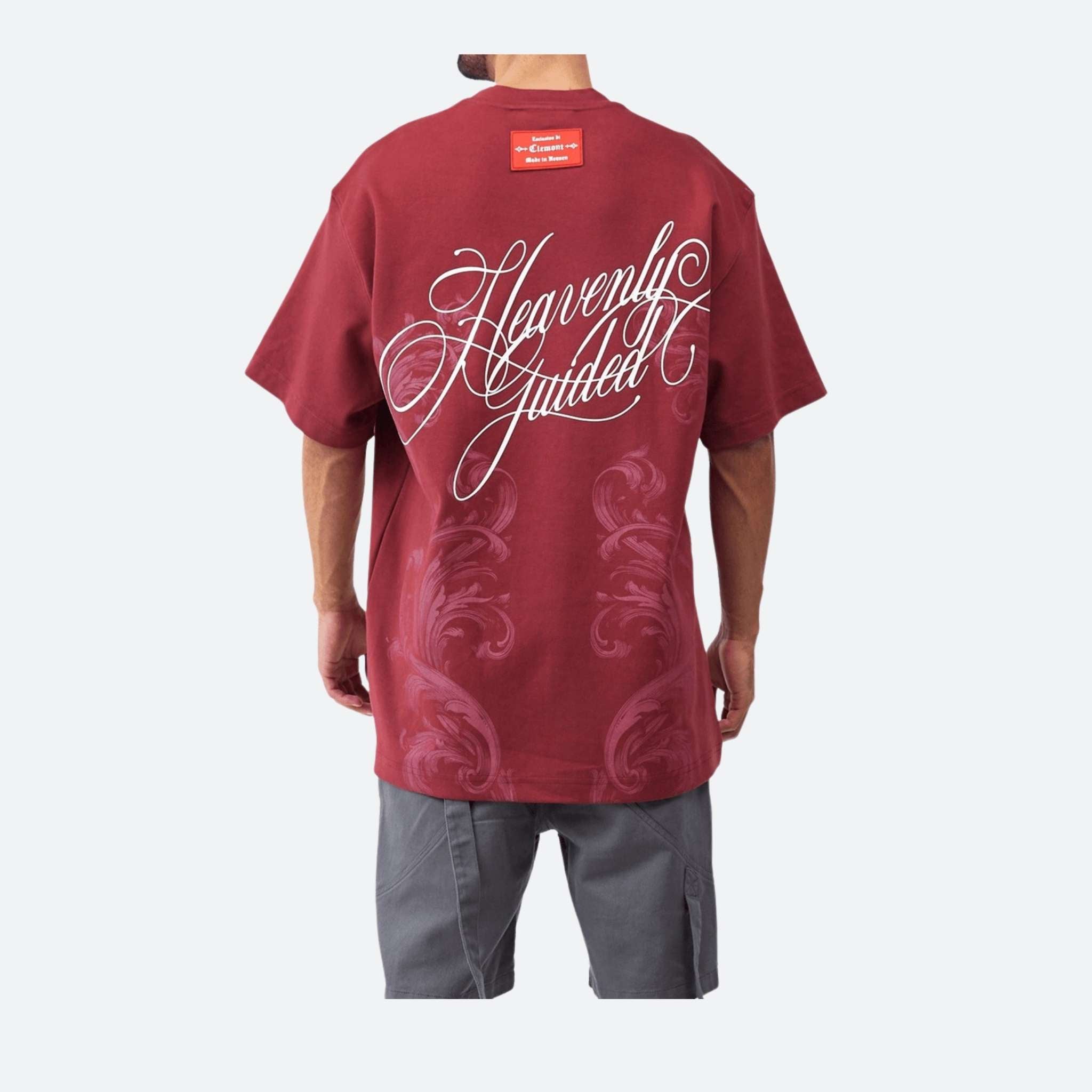 Camiseta Hombre Oversized Nocturna Vinotinto Clemont